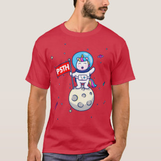 PSTH till Måne Unicorn Astronaut T Shirt