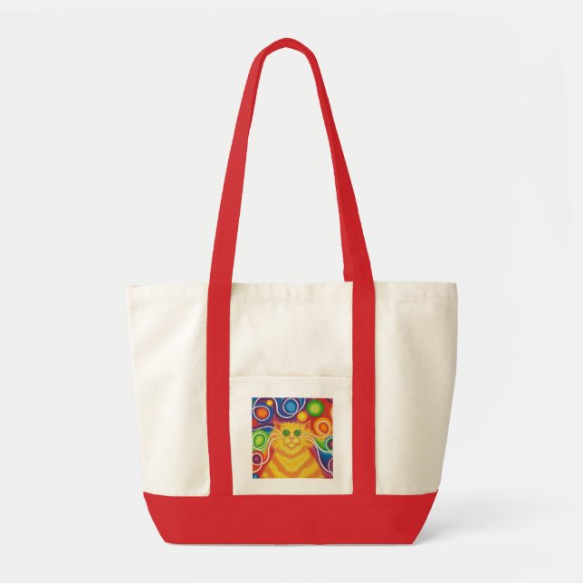 Psy-cat-delic impuls tote bag tygkasse (Framsidan)