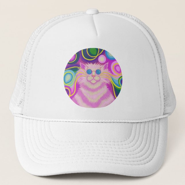 Psy-cat-delic Rosa truckerkeps (Framsida)