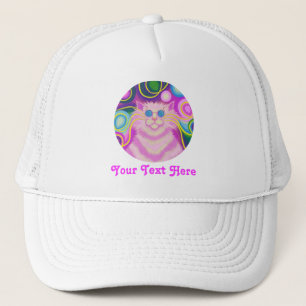 Psy-cat-delic Rosa 'Your Text' truckerkeps