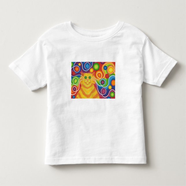 "Psy-cat-delic t-shirt" T-shirt (Framsida)
