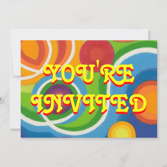 Psy-cat-delic 'you're Invited'-inbjudan Inbjudningar (Framsida)