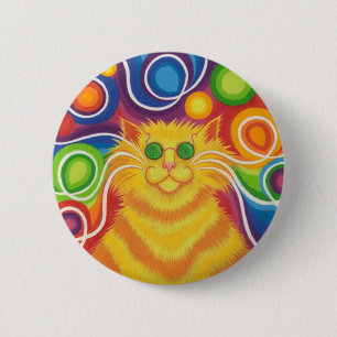 Psy-katten-delic knäppas emblem knapp