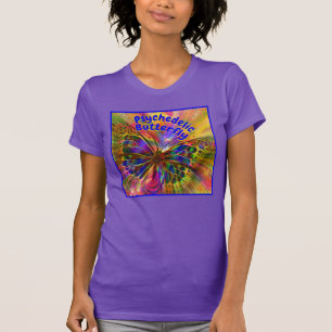Psycadelisk fjäterflurodesign t shirt