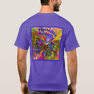 Psycadelisk fjäterflurodesign t shirt