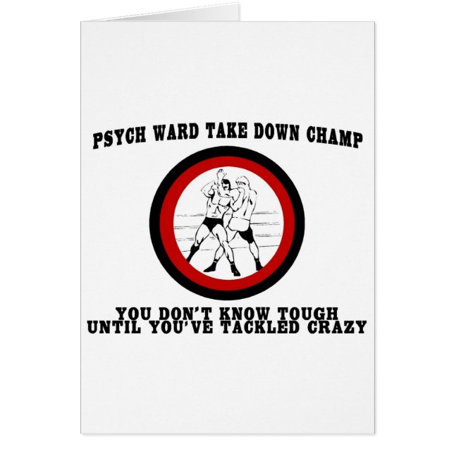 Psych avvärjer tar besegrar mästare hälsningskort (Framsidan)