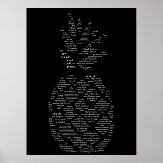 Psych citerar ananas poster (Framsidan)