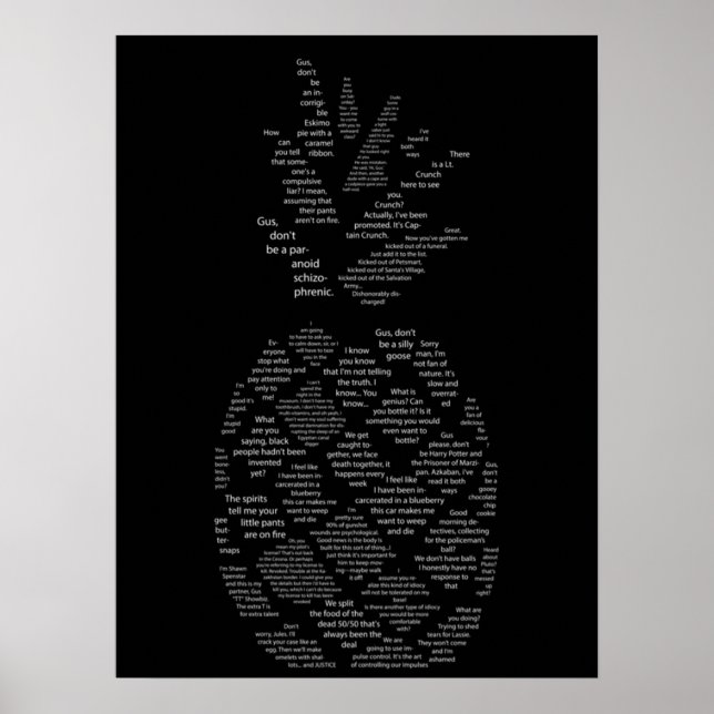 Psych citerar ananas poster (Framsidan)