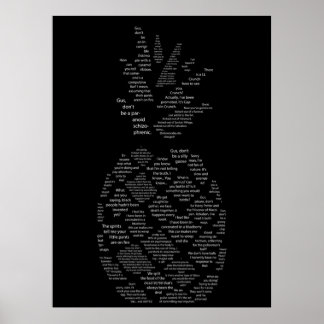 Psych citerar ananas poster