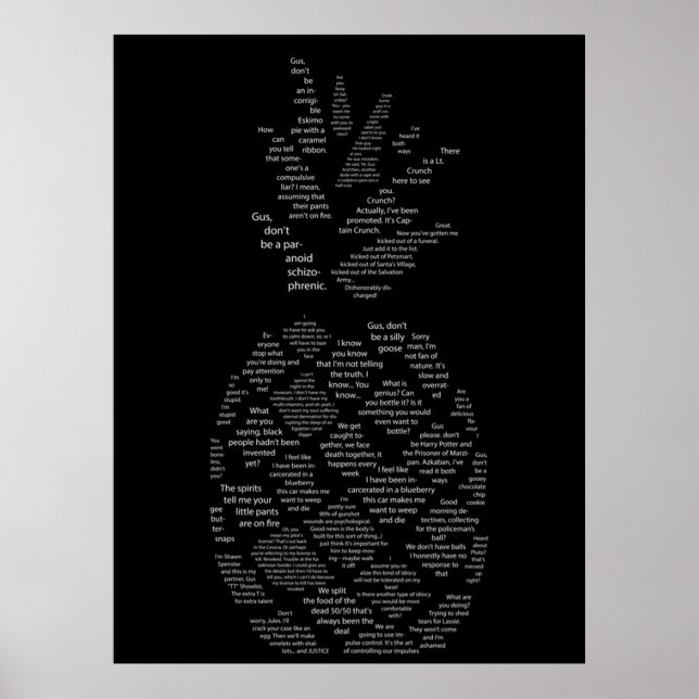 Psych citerar ananas poster (Framsidan)