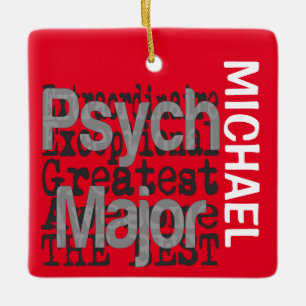 Psych Major Extraordinaire ANPASSNINGSBAR Julgransprydnad Keramik