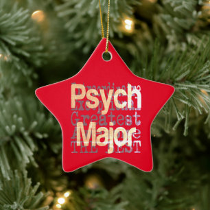 Psych Major Extraordinaire Julgransprydnad Keramik