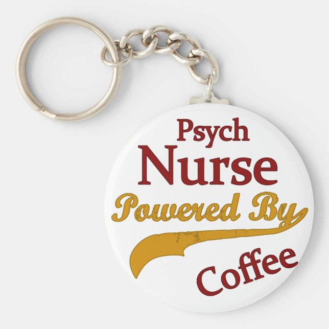 Psych Norse med kaffe Nyckelring (Framsidan)