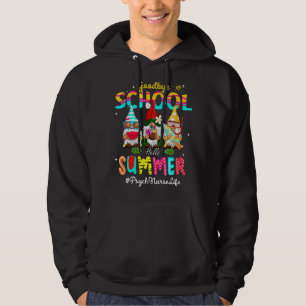 Psych Nurse Gnome Adjö School Hej Sommaren Hoodie
