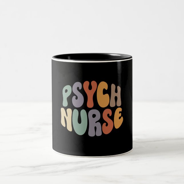 Psych Nurse Proud Career-yrke Två-Tonad Mugg (Center)