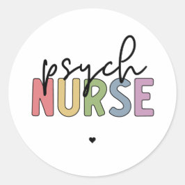 Psych Nurse | Psykiska sjuksköterskor Runt Klistermärke