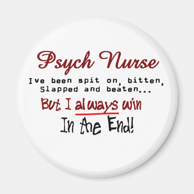 Psych Nurse Superskoj ord Gifts Magnet (Framsidan)