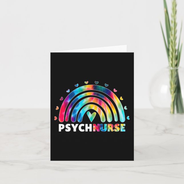 Psych Nurse Tie Dye Nursing Mental Health Psychiat Kort (Framsida)