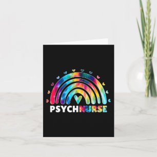 Psych Nurse Tie Dye Nursing Mental Health Psychiat Kort