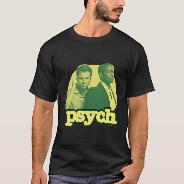 Psych Shawn Spencer and Gus T Shirt (Framsida)