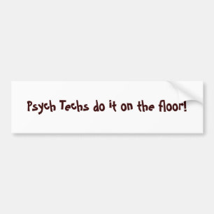Psych Techs gör det på golv! - Skräddarsy Bildekal