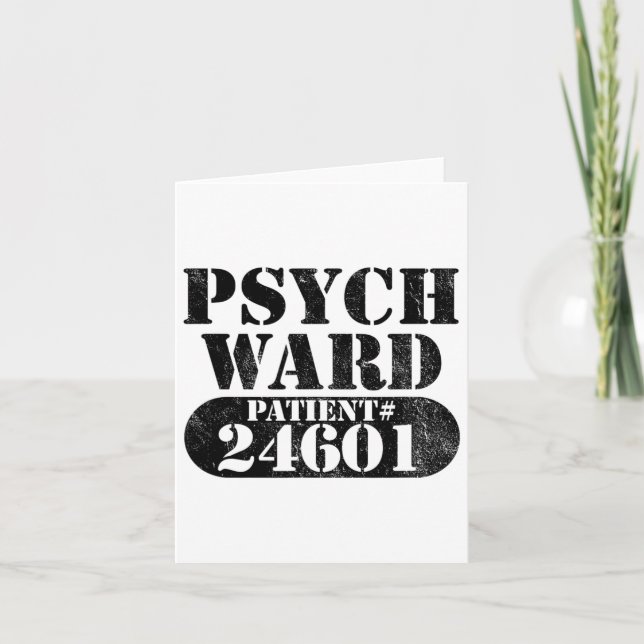Psych Ward Escaped Mental Patient Halloween Costum Kort (Framsida)