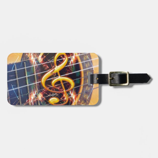 Psychadelic Accoustic Guitar, musikdesign lakan Bagagebricka (Horisontell Framsida)