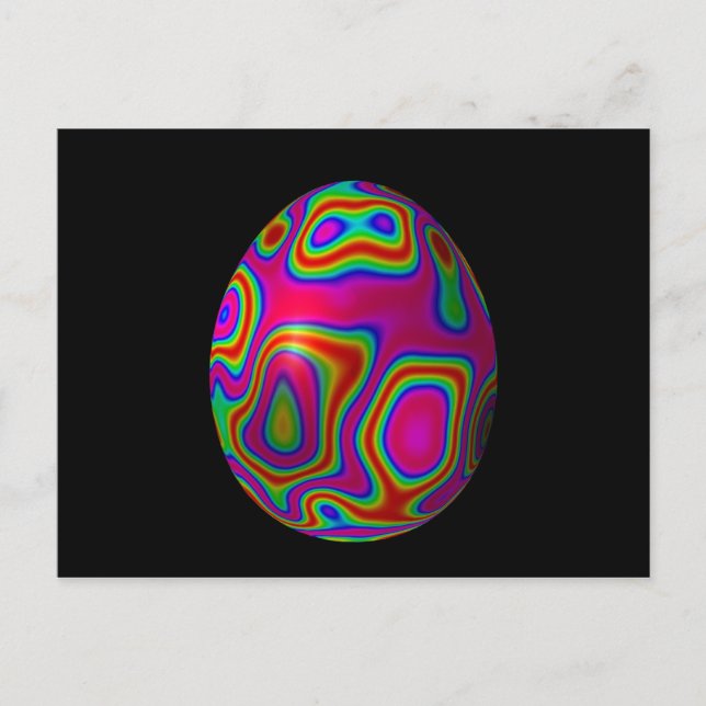Psychadelic Egg 5 Vykort (Framsida)