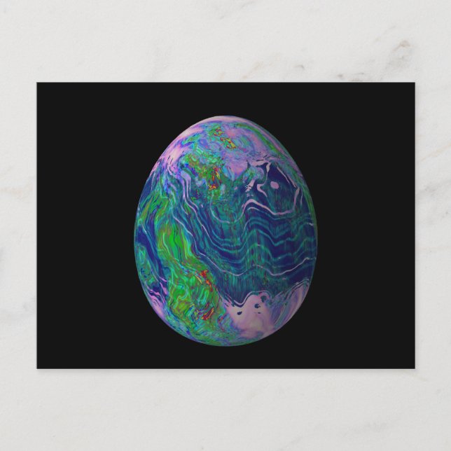 Psychadelic Egg 7 Vykort (Framsida)