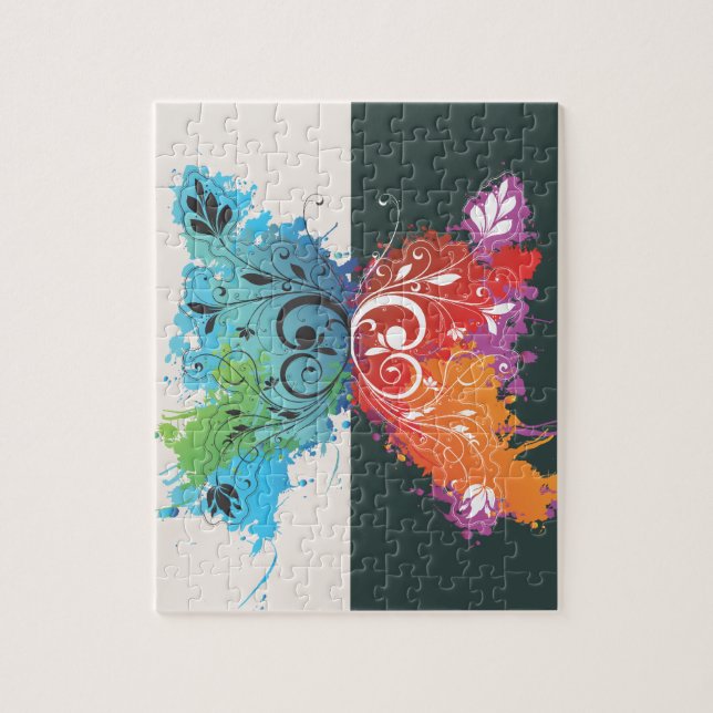 Psychadelic fjäril pussel (Vertikal)