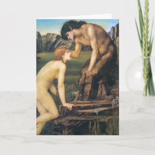 "Psyche and Pan", av Edward Burne-Jones Kort
