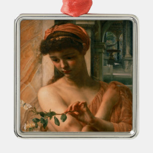 Psyche i Temple of Kärlek (av Edward Poynter) Julgransprydnad Metall