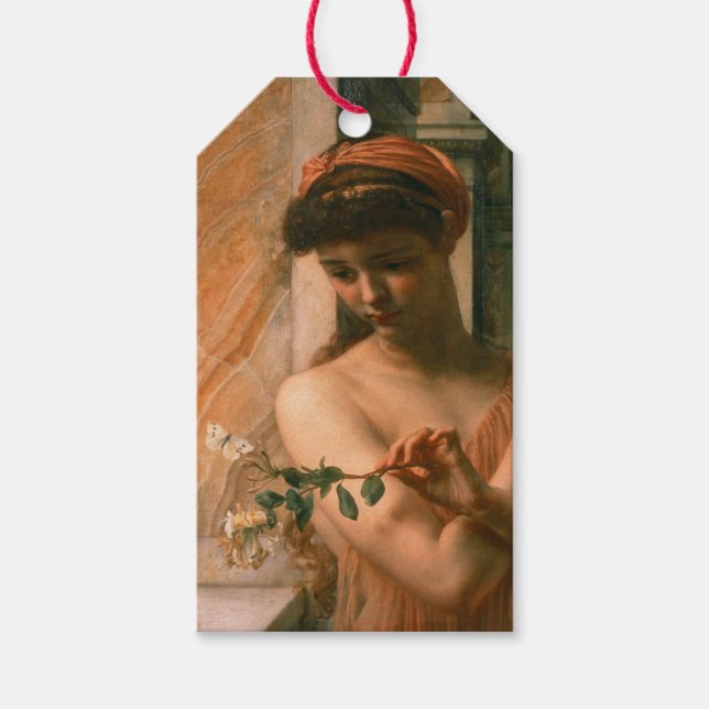 Psyche i Temple of Kärlek (av Edward Poynter) Presentetikett (Framsidan)