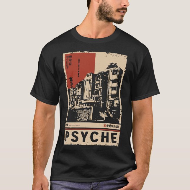 PSYCHE Japansk Inspired Urban Mind T Shirt (Framsida)