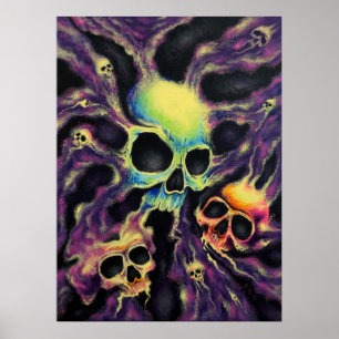 "Psychedelia" Poster Skriv ut i Skullkluster
