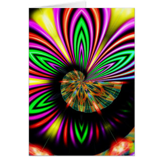 Psychedelic abstrakt anpassadeGreeeting kort