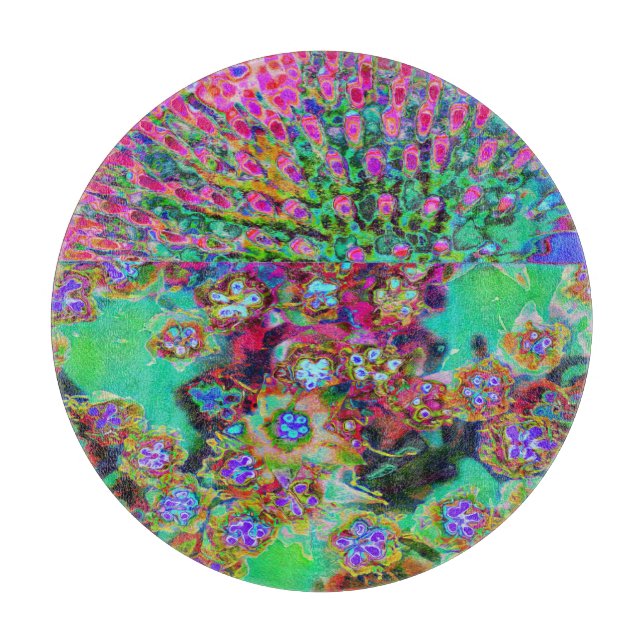 Psychedelic Abstrakt Groovy Lila Sedum (Framsidan)