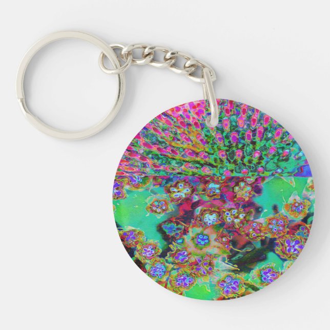 Psychedelic Abstrakt Groovy Lila Sedum (Framsidan)