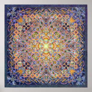 Psychedelic affisch för Psidereal Centerpeace