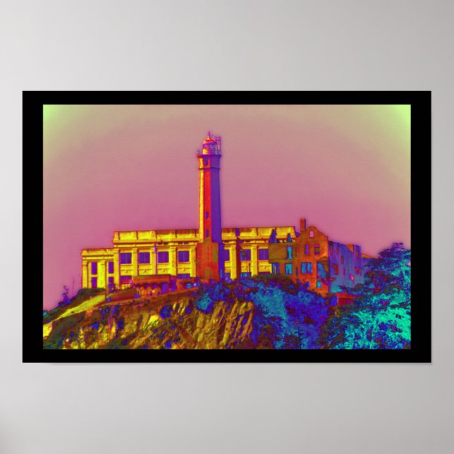 Psychedelic Alcatraz Poster (Framsidan)