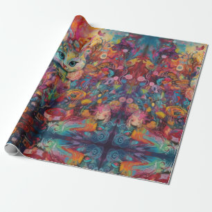 Psychedelic Alice in wonderland kanit Theme Presentpapper