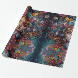 Psychedelic Alice in wonderland Theme Presentpapper