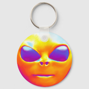 Psychedelic Alien Nyckelring