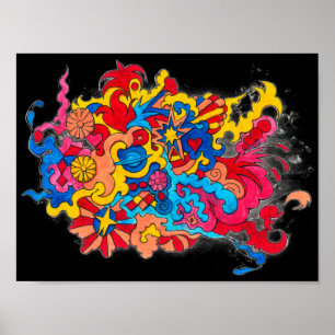 Psychedelic Amerika Poster