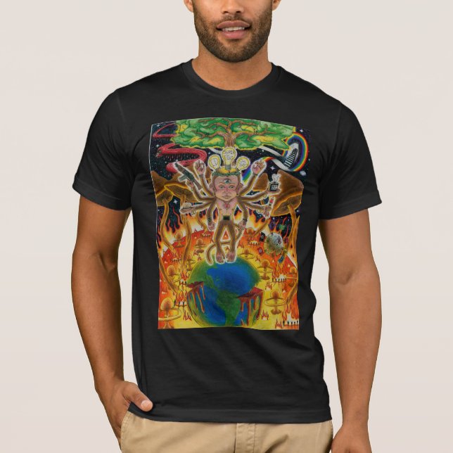 Psychedelic apa t shirt (Framsida)