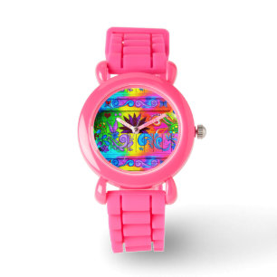 psychedelic armbandsur för groovy 70-tal