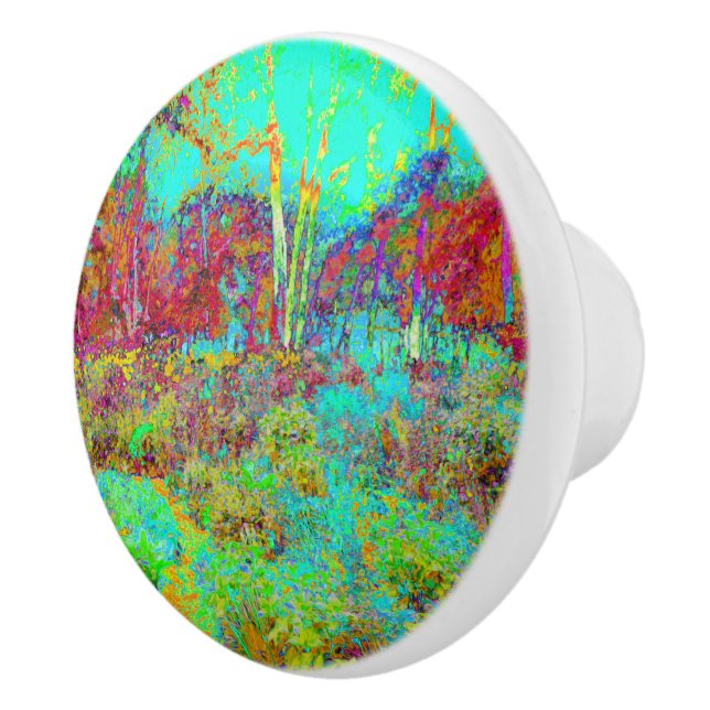 Psychedelic Autumn Guld och Aqua Garden Ligcape Knopp (Höger)