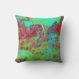 Psychedelic Autumn Guld och Aqua Garden Ligcape Kudde