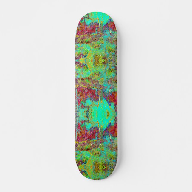 Psychedelic Autumn Guld och Aqua Garden Ligcape Mini Skateboard Bräda 18,5 Cm (Framsida)
