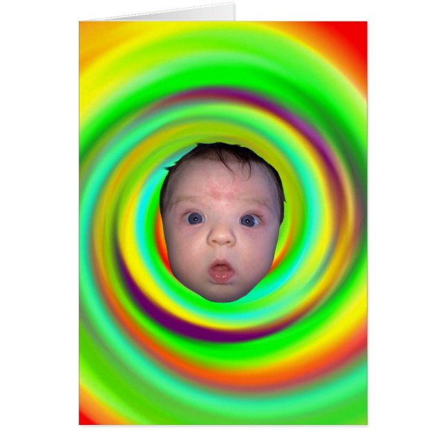 Psychedelic Baby Hälsningskort (Framsidan)